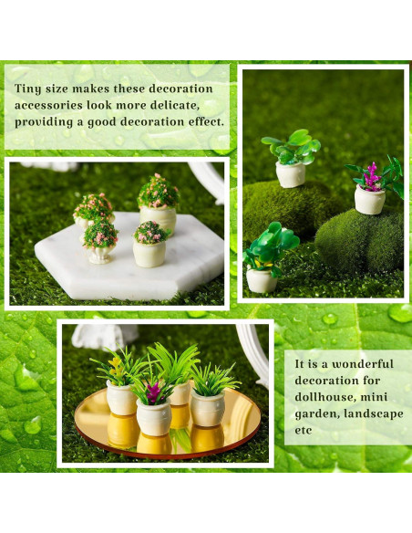 Mini Plantas en Maceta Chuangdi 12 Piezas Decoración