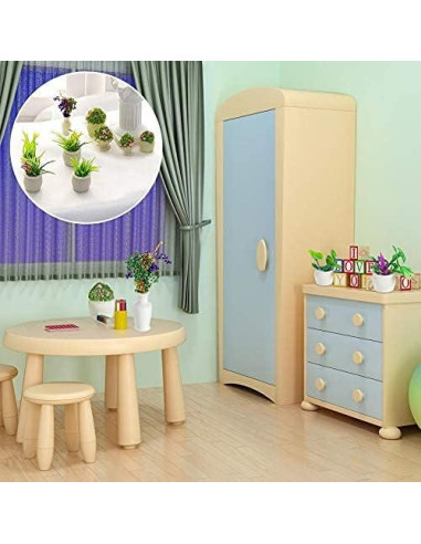 Mini Plantas en Maceta Chuangdi 12 Piezas Decoración
