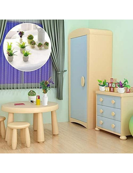 Mini Plantas en Maceta Chuangdi 12 Piezas Decoración