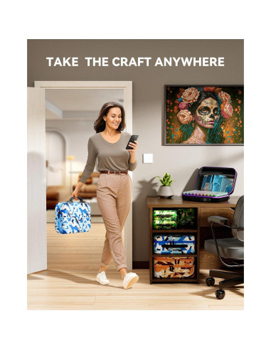 ARTDOT Kit de Almacenamiento para Pintura de Diamante 60 Slots