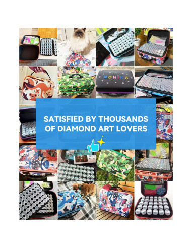 ARTDOT Kit de Almacenamiento para Pintura de Diamante 60 Slots