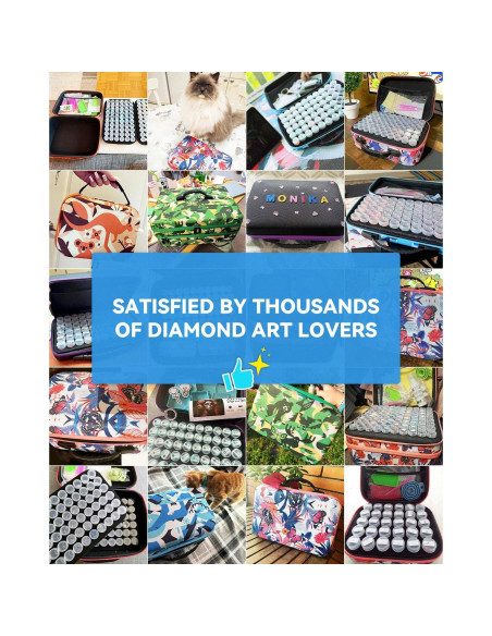 ARTDOT Kit de Almacenamiento para Pintura de Diamante 60 Slots