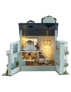 Kit Casa de Muñecas Roroom D005 Miniatura DIY con LED