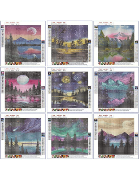 Kit de Pintura de Diamante TWBB 9 Piezas 30x30 cm