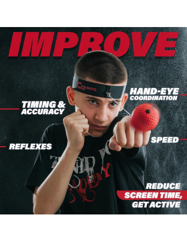 Bola de Reflexión de Boxeo Champs MMA - Ajustable para Todos