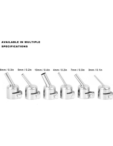 6 Boquillas Oblicuas para Pistola de Aire Caliente Chazcool