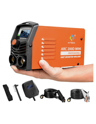 Soldador HITBOX ARC200D MINI 2 en 1 110V/220V Portátil