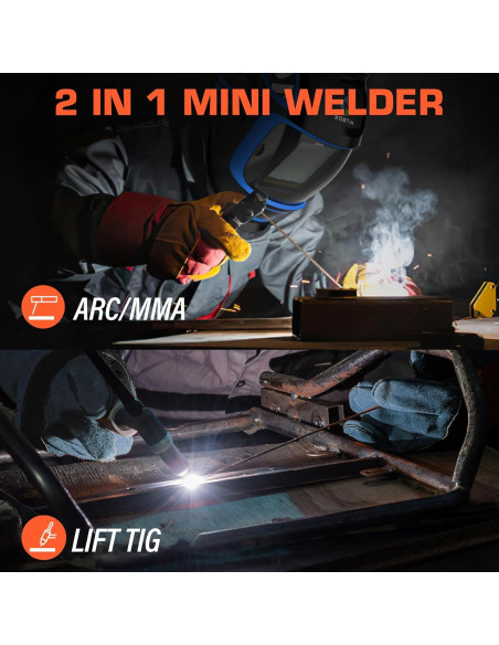 Soldador HITBOX ARC200D MINI 2 en 1 110V/220V Portátil