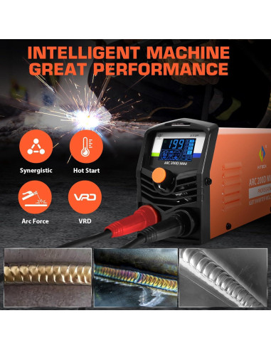 Soldador HITBOX ARC200D MINI 2 en 1 110V/220V Portátil