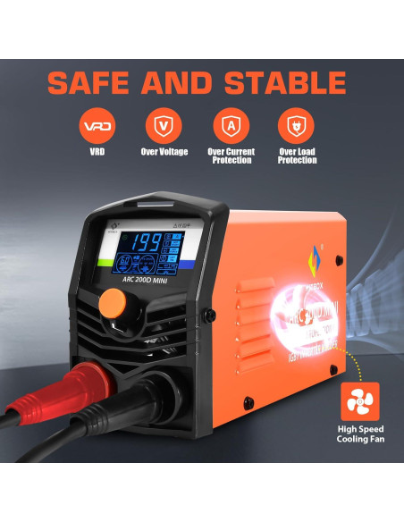 Soldador HITBOX ARC200D MINI 2 en 1 110V/220V Portátil
