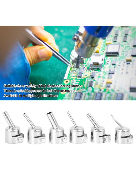 6 Boquillas Oblicuas para Pistola de Aire Caliente Chazcool