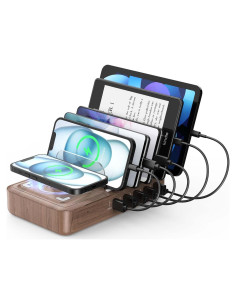 Estación de Carga Inalámbrica 6 en 1 para Múltiples Dispositivos