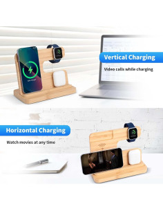 Estación de Carga Inalámbrica 3 en 1 Xunhomon para iPhone 2