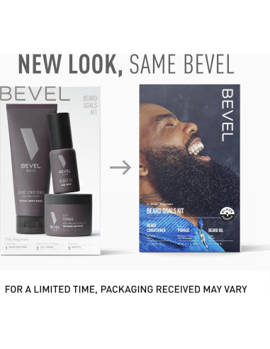 Kit Cuidado Barba Bevel - Acondicionador, Balsamo y Aceite