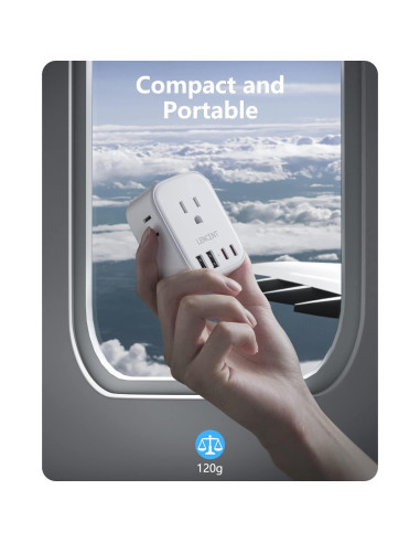 Adaptador de Enchufe de Viaje LENCENT Tipo C 8 en 1