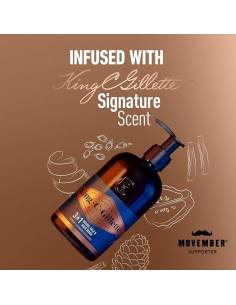 Lavado de Barba y Cara King C. Gillette 311 ml Aceite Argán 2