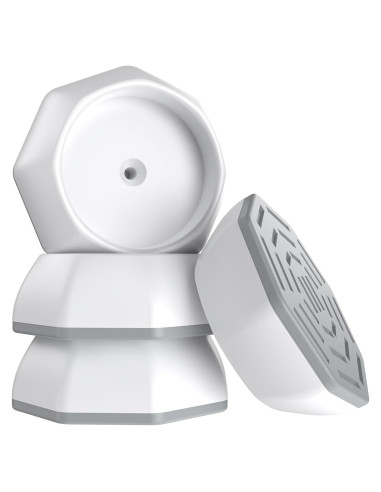 Protector de Pared ICERO para Puertas de Bebé - 4 Copas Blancas