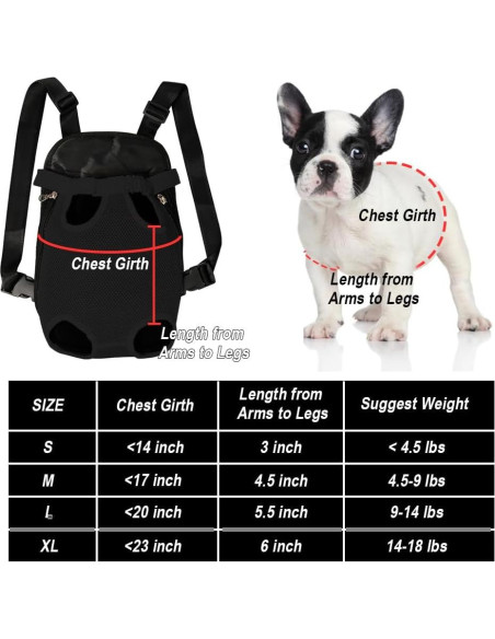 Mochila Transportadora para Perros FEimaX Pequeña Negra