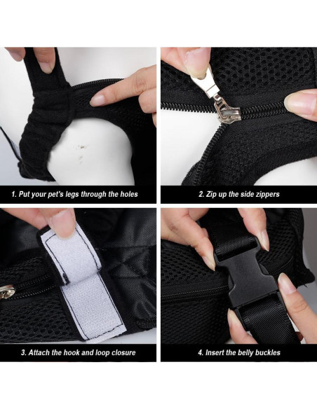 Mochila Transportadora para Perros FEimaX Pequeña Negra