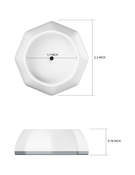 Protector de Pared ICERO para Puertas de Bebé - 4 Copas Blancas