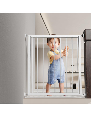 Protector de Pared ICERO para Puertas de Bebé - 4 Copas Blancas