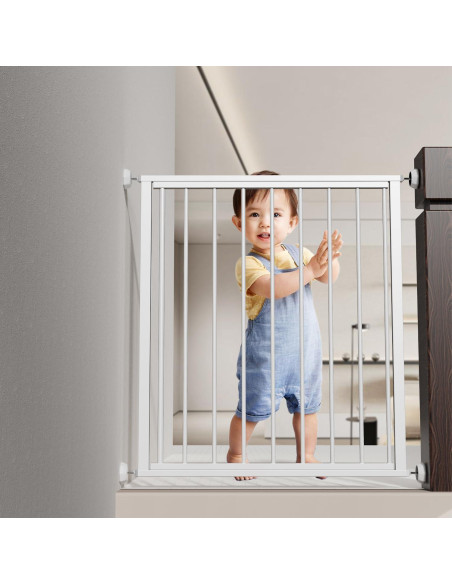 Protector de Pared ICERO para Puertas de Bebé - 4 Copas Blancas