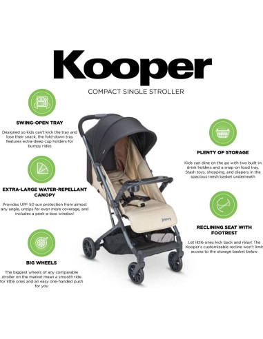 Carrito de Bebé Joovy Kooper Ligero con Bandeja Abatible