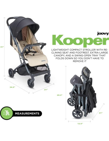 Carrito de Bebé Joovy Kooper Ligero con Bandeja Abatible