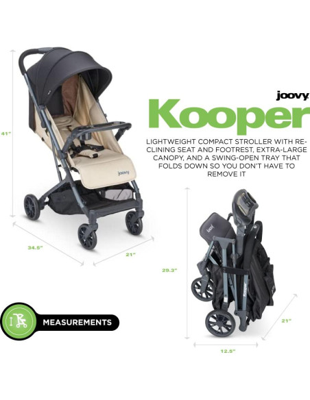 Carrito de Bebé Joovy Kooper Ligero con Bandeja Abatible