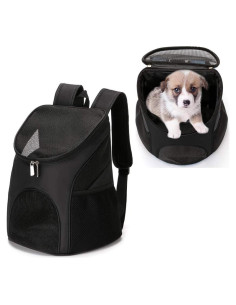 Mochila Transportadora para Perros YINGJEE Negra 32.77cm