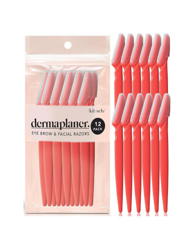 Navajas Dermaplaning Kitsch - 12 Piezas para Vello Facial