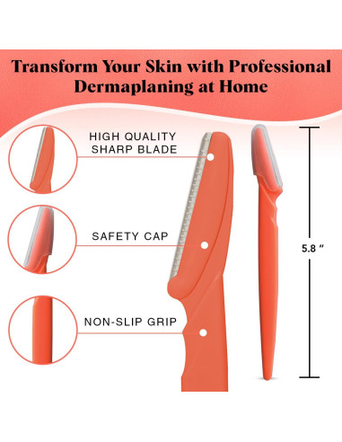 Navajas Dermaplaning Kitsch - 12 Piezas para Vello Facial