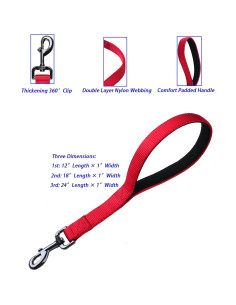 Correa corta nylon Cyclpet 30 cm clip resistente para perros 2