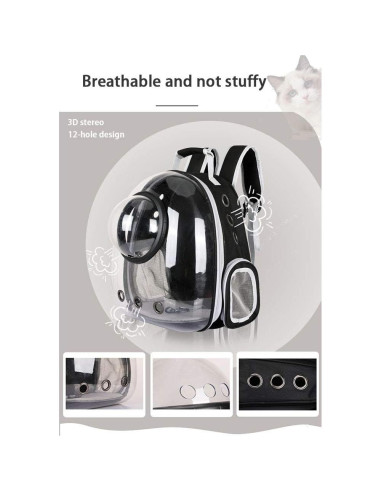 Mochila Transportadora Espacial Sipobuy para Mascotas 42x33x28cm