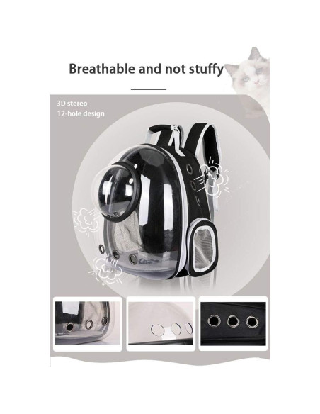 Mochila Transportadora Espacial Sipobuy para Mascotas 42x33x28cm