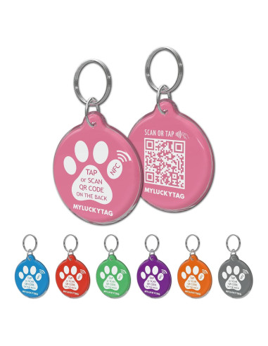 Etiqueta Inteligente MYLUCKYTAG NFC y QR para Mascotas