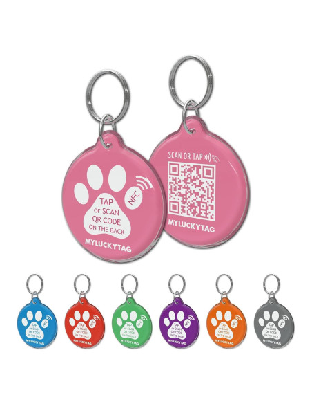 Etiqueta Inteligente MYLUCKYTAG NFC y QR para Mascotas