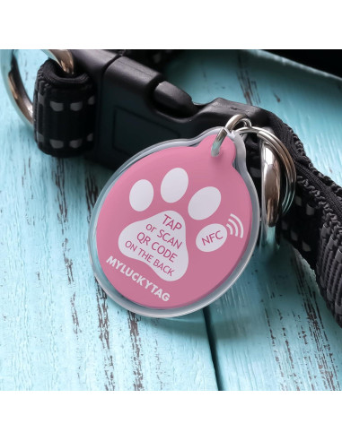 Etiqueta Inteligente MYLUCKYTAG NFC y QR para Mascotas