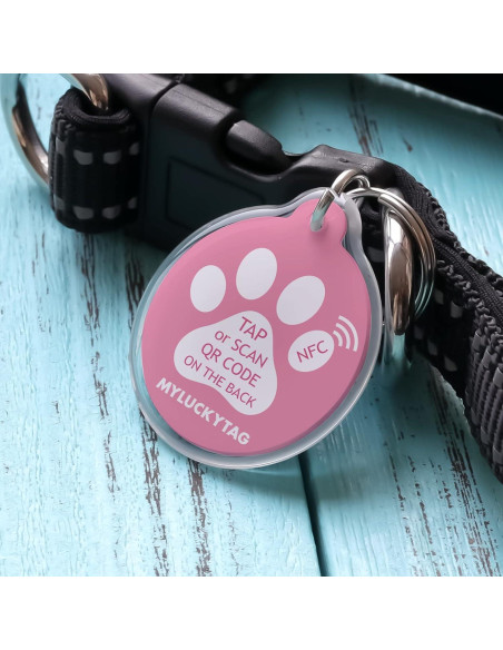 Etiqueta Inteligente MYLUCKYTAG NFC y QR para Mascotas