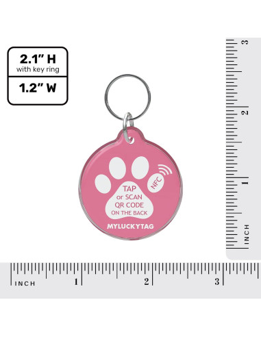 Etiqueta Inteligente MYLUCKYTAG NFC y QR para Mascotas