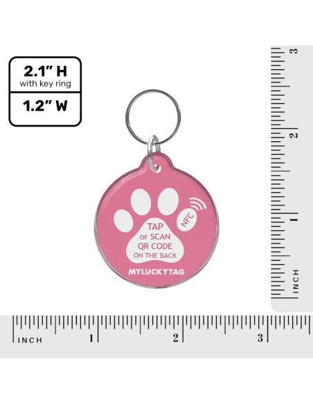 Etiqueta Inteligente MYLUCKYTAG NFC y QR para Mascotas
