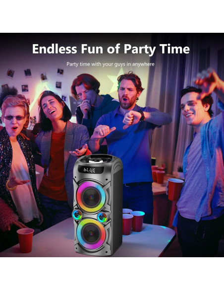 Altavoz Bluetooth A93 100W Portátil con Subwoofer y LED