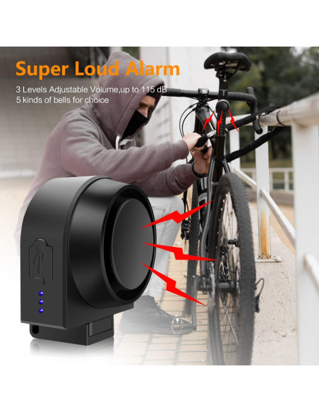 Alarma de Bicicleta Ebuyfire con Control Remoto 115dB IP55