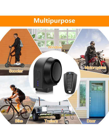 Alarma de Bicicleta Ebuyfire con Control Remoto 115dB IP55