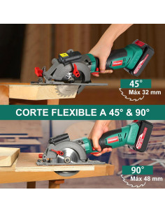 Sierra Circular Inalámbrica HYCHIKA 18V 4.0Ah 3500RPM 125mm 2