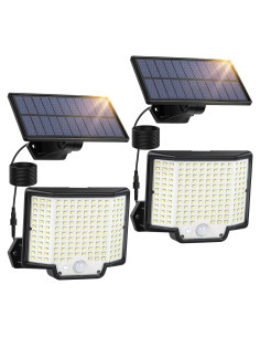 Luces Solares Bosceos 166 LED Sensor Movimiento 2-Pack