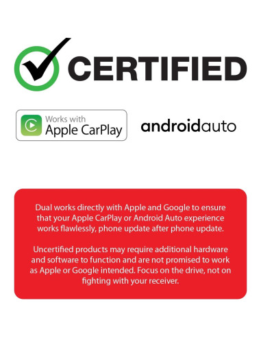 Estéreo Doble DIN Dual Electronics 7" con Carplay y Cámara