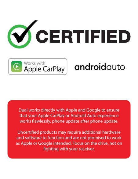 Estéreo Doble DIN Dual Electronics 7" con Carplay y Cámara