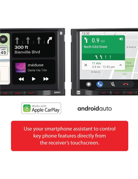 Estéreo Doble DIN Dual Electronics 7" con Carplay y Cámara