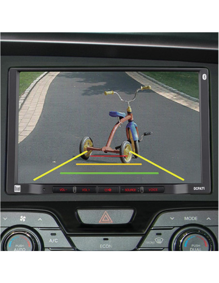 Estéreo Doble DIN Dual Electronics 7" con Carplay y Cámara